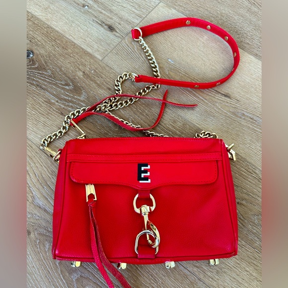 Rebecca Minkoff Handbags - Rebecca Minkoff red crossbody bag with gold chain strap